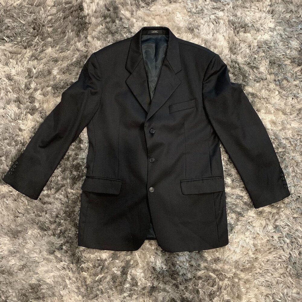 YORKSHIRE, LTD Mens Wear Tailors Sport Coat/Blazer 40R Black